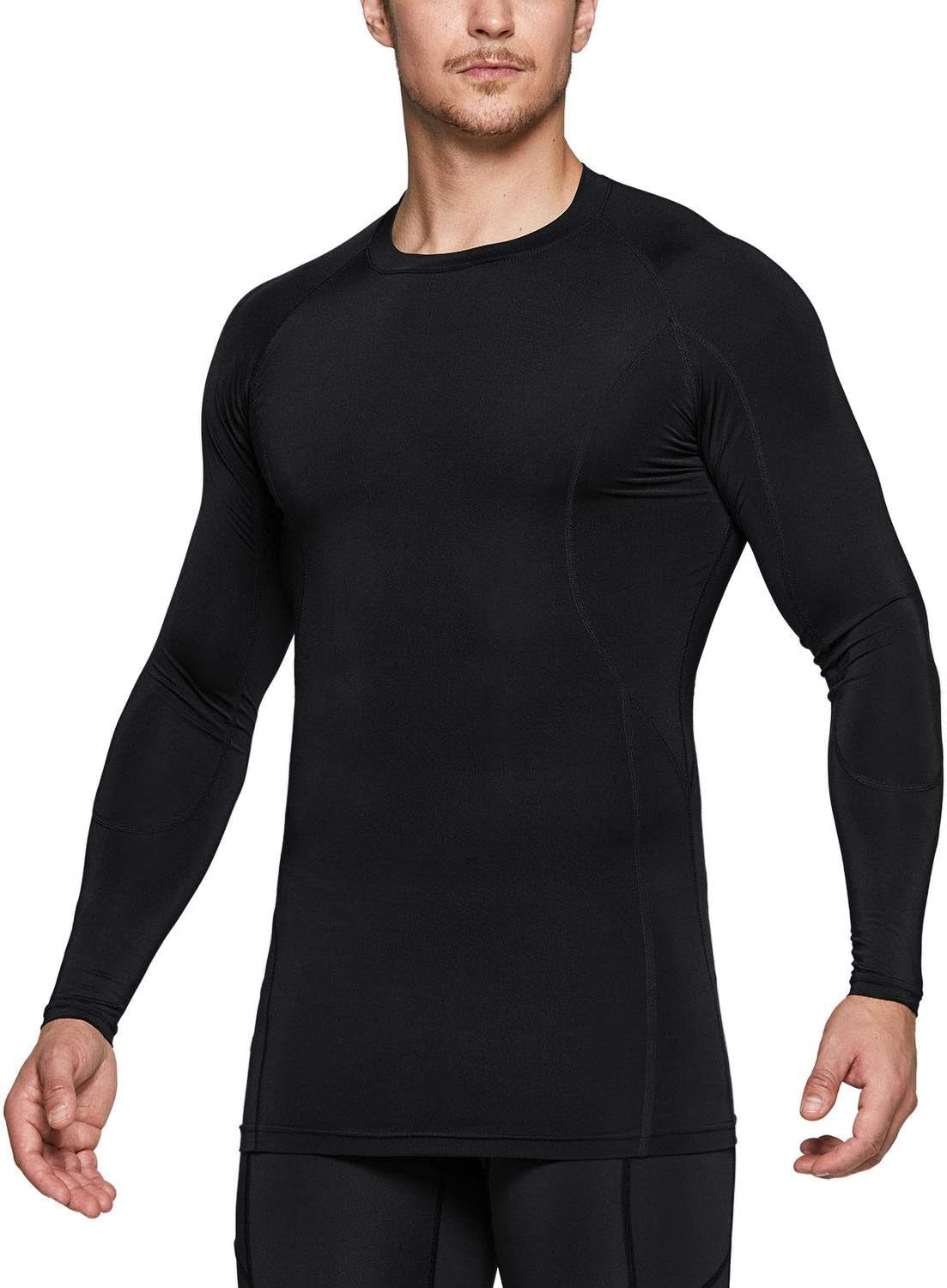 1 or 3 Pack Men'S UPF 50+ Long Sleeve Compression Shirts, Athletic Workout Shirt, Water Sports Rash Guard